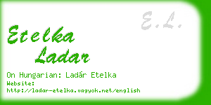 etelka ladar business card