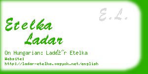 etelka ladar business card